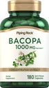 Piping Rock Bacopa Monnieri Supplement 1000mg | 180 kapslar | Herbal Extract | Nan-GMO & Gluten Free