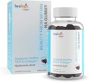 Hyalogisk skönhet från Inom Hyaluronsyra Gummies - Perfekt för hudvård och hårtillväxt - Utsökt Berry-Flavored Gummy Vitamins - Vegan & Gluten Free (60 Gummies)