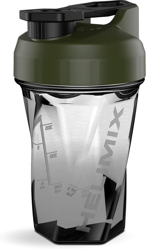 HELIMIX 1.5 Vortex Blender Shaker Bottle håller upp till 20oz | Inget Blending Ball eller Whisk | USA Made | Portable Pre Workout Whey Protein Drink Shaker Cup | Mixes Cocktails Smoothies Shakes | Top Rack Safe