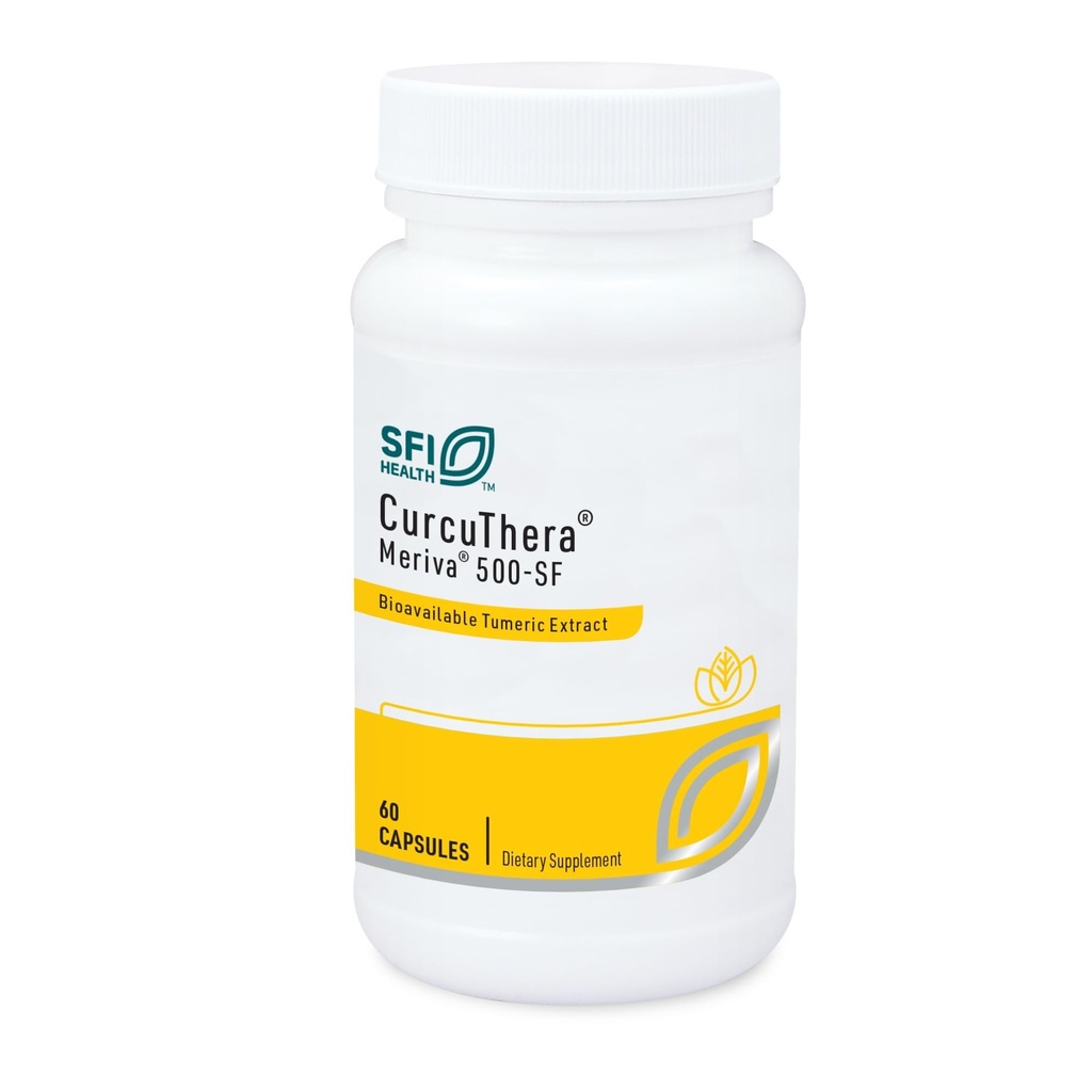 Klaire Labs SFI Health CurcuThera - 500 Milligram Meriva Curcumin Complex med 29x Högre Bioavailability & Patented Phytosome Delivery Technology, Hypoallergenic, Vegan (60 kapslar)