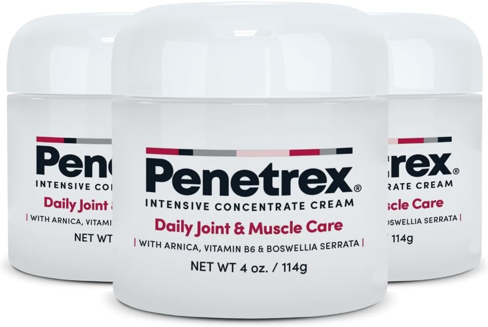 Penetrex Joint & Muscle Therapy - Soothing Comfort for Back, Neck, Hands, Feet - Premium Whole Body Rub med Arnica, Vitamin B6 MSM & Boswellia - 4oz Cream (3 Pack)