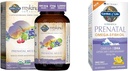 Garden of Life Women's Prenatal Multivitamin med vitamin D3, B6, B12, C & Iron & Prenatal DHA Omega 3 Fiskolja - Minami Natural Prenatal, 60 Softgels