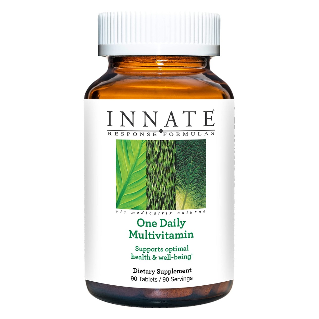 INNATE Response Formulas One Daily - Daily Herb-Free Multivitamin - Inkluderar B-vitaminer - Vegetarian, icke-GMO och Kosher - Made Without 9 Food Allergens - 90 tabletter (90 portioner)