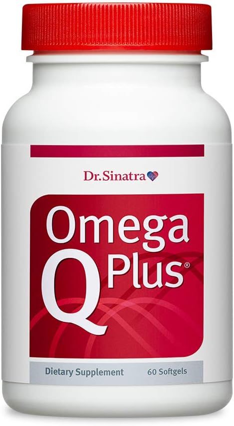 Dr Sinatra Omega Q Plus- Omega-3 och CoQ10 Supplement levererar varje dag hjärthälsostöd med 50 mg Q10 och ger antioxidantkraft (60 mjukgels)