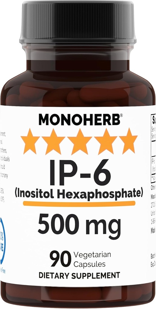MONOHERB IP-6 Inositol Hexaphosphate 500 mg per kapsel - 90 Veg kapslar