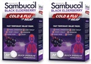 Sambucol Cold and Flu Relief Tablets - Homeopathic Cold Medicine, Nasal & Sinus Congestion Relief, Använd för Runny Nose, Coughing, Cold Remedy för vuxna - Black Elderberry, 30 Count, 2-Pack