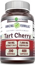 Fantastiska formler Tart Cherry Extract 700 Mg Extract (10:1) Per Servering Capsules Supplement | Likvärdigt till 7000 Mg | Non-GMO | Gluten Free | Made in USA (400 Count, 1 Pack)
