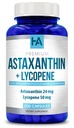 Astaxanthin och Lycopene Supplement | Lycopene 50mg Plus Astaxanthin 24mg Carotenoids Supplement för Tanning Skin Care Vision & Heart Health Support | Vegan & Non-GMO (100 Veggie Capsules)