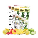 Clean Simple Eats Greens Variety 10 Pack, Greens Powder Mix, packad med Superfoods Chlorella & Spirulina, innehåller 5 läckra smaker: Peachy, Green Apple, Raspberry Lemonade, Sweet Lemon & Tropical