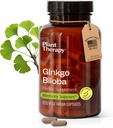 Plantterapi Ginkgo Biloba kapslar tillverkade i USA 4 månaders leverans stöder minne kognitiv funktion, hälsosam cirkulation och antioxidant-rika tillskott för kvinnor och män 120 vegetariska kapsel