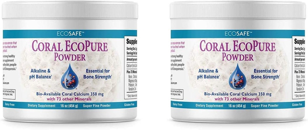 Ecopure Coral Calciumpulver med spårmineraler - 16 Ounces