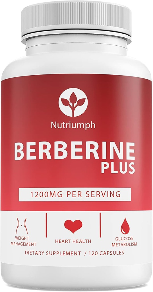 Berberine Plus 1200mg med Royal Jelly - stöder vikthantering, hjärthälsa och glukosmetabolism - 120 Vegan kapslar - icke-GMO, tillverkad i USA