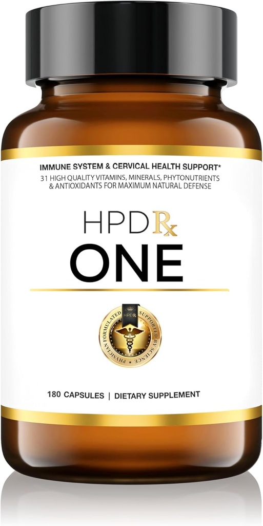 HPD Rx ONE Immunity Boost Multivitamin Supplements for Women and Men | Advanced Immunity Defense Support | Helps Immune Response | 6-Month Supply, 1,080 Capsules, Pack of 6