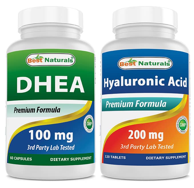 Bästa naturliga DHEA 100mg & Hyaluronsyra 200 mg