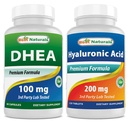 Bästa naturliga DHEA 100mg & Hyaluronsyra 200 mg