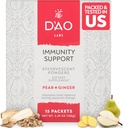 D'AO Labs Immunity Support - Immunity Boost - Effervescent Immunity Support Powder - Yu Ping Feng San Traditional Chinese Herbal - Effervescent Powder med Pear-Ginger Flavor - 15 individuella portioner