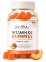 Sugar Free Vitamin D3 K2 Gummies - Vitamin D3 Gummies 5000 IU + K2 MK7 80 mcg, K2 D3 Vitamin Supplement Adults, Vitamin D K2 för ben, Immune, Hjärta, Mood, Gluten-Free, Non-GMO, Natural Peach Flavor