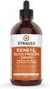 Strauss Kidney & Blood Pressure Drops - Reglerar blodtryck och lindrar vattenretention | Förtjockade & Calcified Arteries - 1 flaska