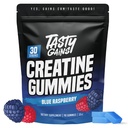TASTY GAINS Creatine Gummies - 90g av kreatinmonohydrat - Träningstillskott - Bygg muskler och öka styrkan för män och kvinnor - Gjord i USA - Non GMO - Vegan Friendly (Large, Blue Raspberry)