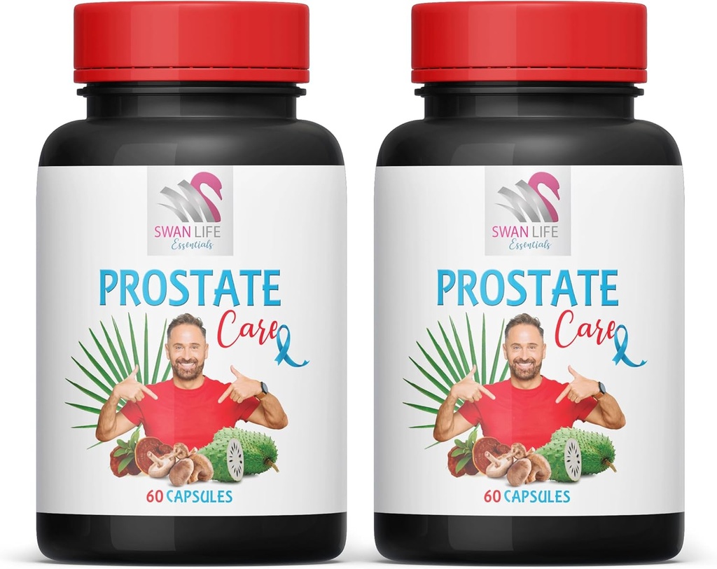Saw Palmetto Supplement - Prostate Support PILS - Naturliga ingredienser, Saw Palmetto, Sting Nettle Leaf, Maitake Mushroom, Reishi, Shiitake, Prostate Support Supplement för män, 2 flaskor 120 Caps