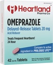 Omeprazole 20mg | Heartburn Relief Medicine | Fördröjd Release Acid Reducer Tablet | Antacid Tablets för Acid Reflux | 42 Count | 5-Pack
