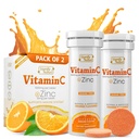 SIGNIFY NATURE Vitamin C 1000mg Effervescent Tablets - Potent Immune Support VIT C med Zink Supplement - Sugar-Free & Vegan Formel | Dissolvable Vitamin C tabletter - Vattenlöslig Fizzy Elixir - 20CT