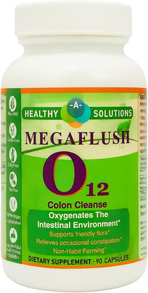 Mega Flush 07 - Naturligt tillskott för hälsosam kolon - Kolon rensning - 90 Veggie Caps