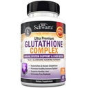 BioSchwartz Glutathione Supplement 500mg - Lever Detox med Quercetin, Vitamin C, Milk Thistle, Alpha Lipoic Acid - Immune Support Pill - Förbättrad immunitetsförsvarshälsoformel - 60 kapslar