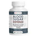 Sugar Shield Defense Supplement - Cinnamon, Chromium, Vanadium, Triple Protection for Heart, Metabolism, Energy - 60 kapslar, tillverkade i USA
