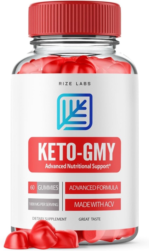 Rize labs - Keto-GMY Gummies för viktminskning, Avancerad näringsstöd Gummies, hjälper till att minska Belly Fat, Vegan (60 Gummies)