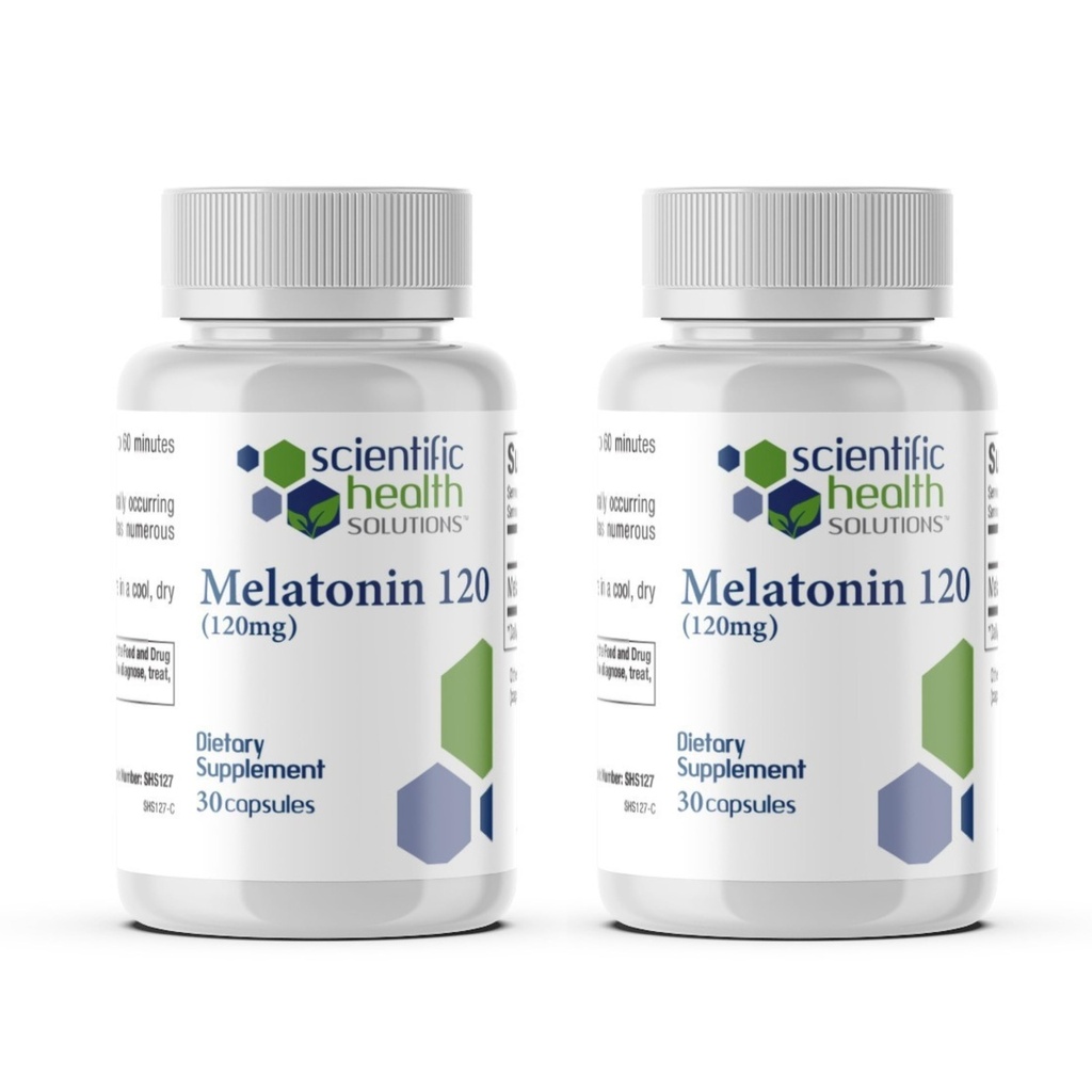 Melatonin 120mg | Single-Dose Melatonin i Easy-to-Swallow Capsules | Vegan, Non-GMO & Gluten-Free | US-Made Extra Strength (2-Pack)