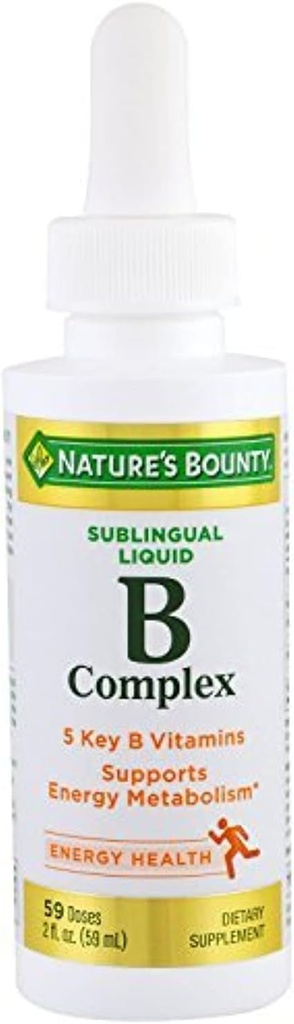 Naturens Bounty B-komplex med B12 Sublingual Liquid Fast Acting Dietary Supplement 2 uns