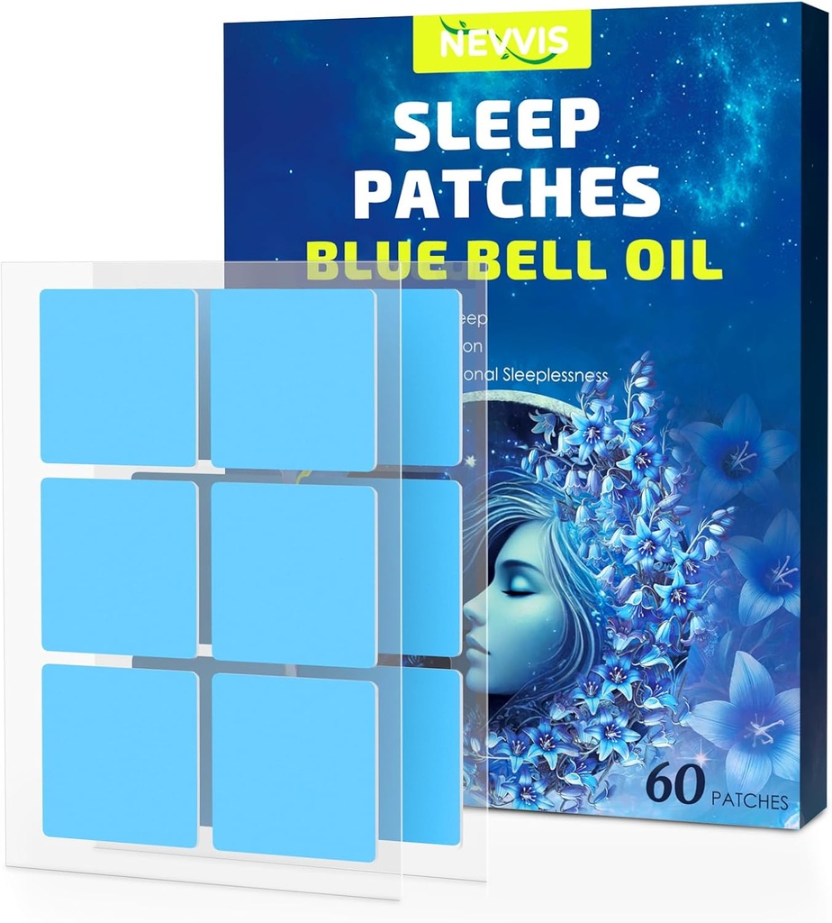 Sleep Patches, 60 Blue Bell Sleep Patches för vuxna extra styrka, naturliga växtingredienser av sömnpatch, hudvänlig och sista hela natten