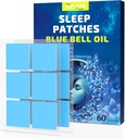 Sleep Patches, 60 Blue Bell Sleep Patches för vuxna extra styrka, naturliga växtingredienser av sömnpatch, hudvänlig och sista hela natten