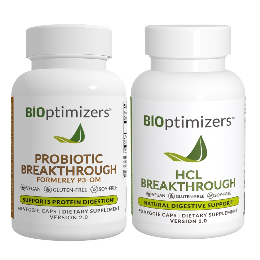BiOptimizers - P3-OM (60 kapslar) och HCL Breakthrough (90 kapslar) Supplement Bundle