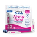 Dr. Kids Children's Allergy Relief Medicine med Diphenhydramine - Pre-Measured Single-Use Vials, Kids Antihistamine för Sneezing, Runny Nose & Itchy Eyes, Mixed Berry Flavor, 20 Count (Pack av 1)