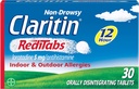 Claritin RediTabs 12 Hour Allergy Medicine, Non-Drowsy Prescription Strength Allergy Relief, Loratadine Antihistamine Tablets, 30 Count, Pack av 2