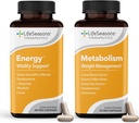 Metabolism Weight Control & Energy Boosting Supplement - Natural Appetite Suppressant - Curbs Cravings - Green Tea, Coffee Bean, Chromium, Cacao & Theobromine - 130 kapslar