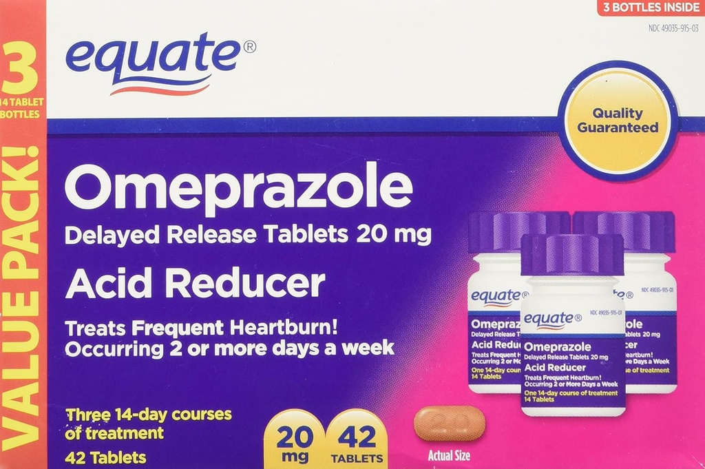 Lika Omeprazol 20 Milligram, Acid Reducer, fördröjd frisättning, 42 tabletter