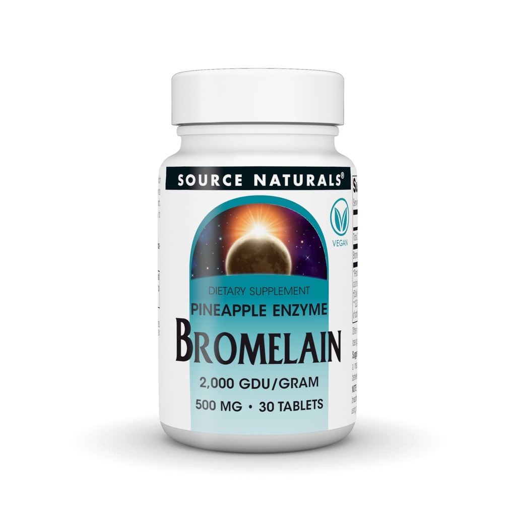 Källa Naturals, Inc. Bromelain 500mg 2000GDU 30 Tablet
