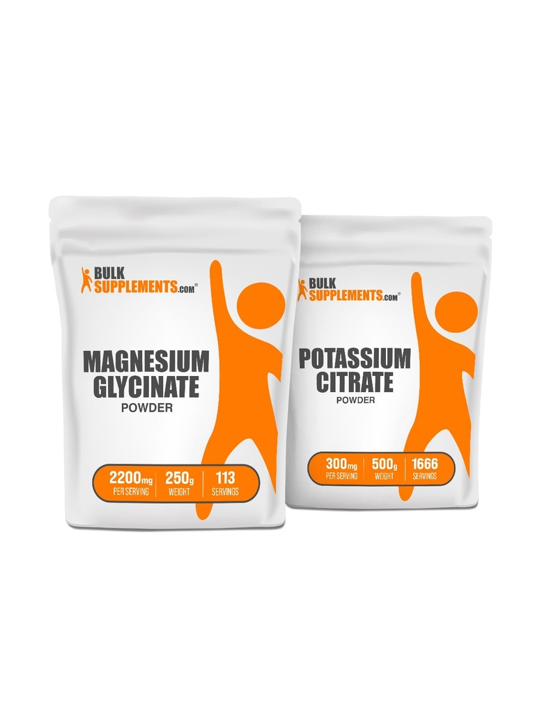 Magnesium Glycinate 250g + Kaliumcitrat 500g Bundle