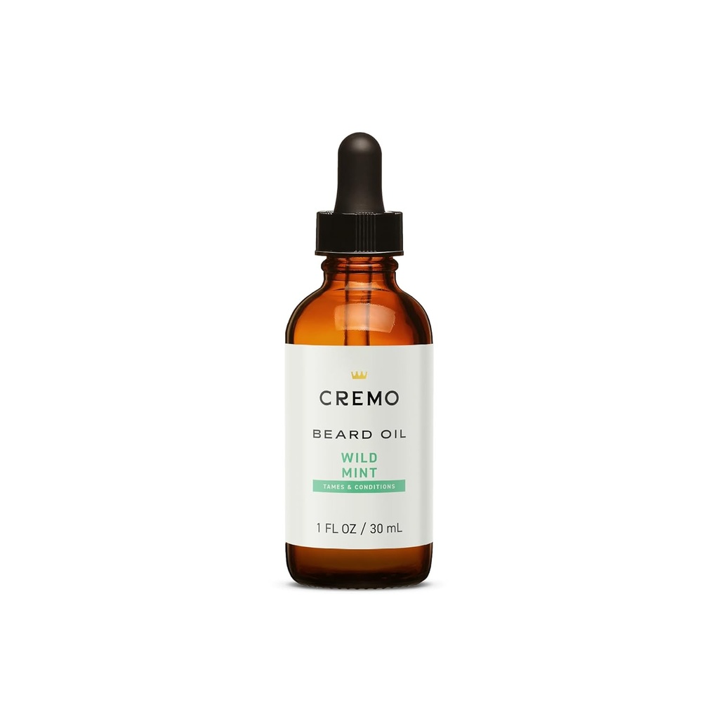 Cremo Beard Oil, Revitalizing Wild Mint, 1 fl oz - Återställ naturlig fukt och mjuka ditt skägg för att hjälpa till att lindra skägg Itch
