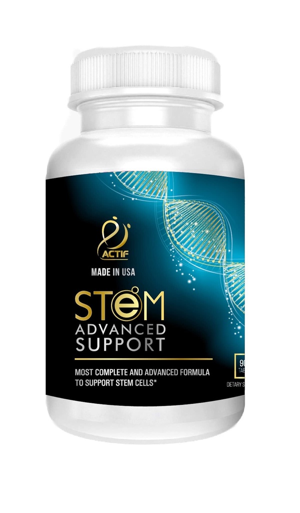 ACTIF STEM Cell Support - Maximal styrka med 10 + Stamcellsfaktorer, icke GMO, 2 månaders leverans, tillverkad i USA