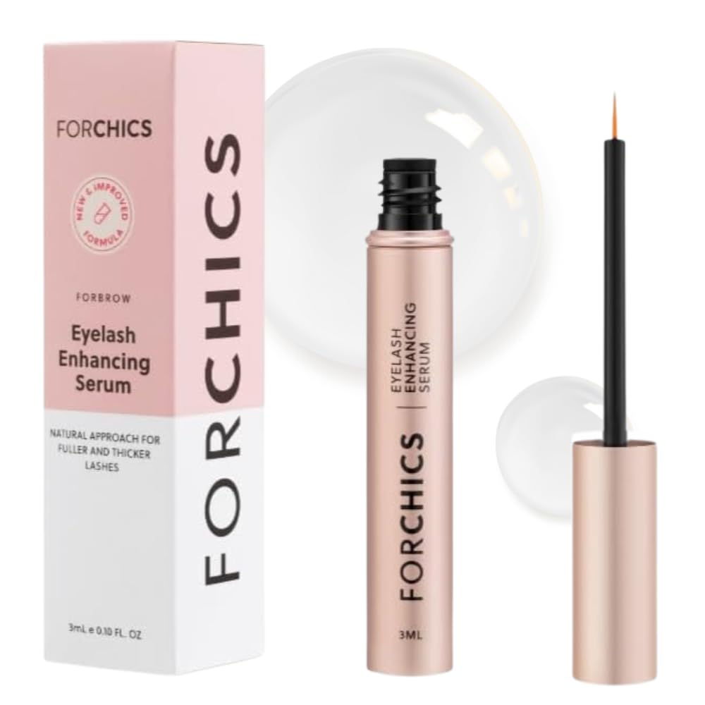 ForChics 2 i 1 Lash and Brow Growth Serum - Hormon-Free Enhancer för tjockare, längre ögonfransar och webbläsar i 2 veckor - Organisk, Vegan och Gentle