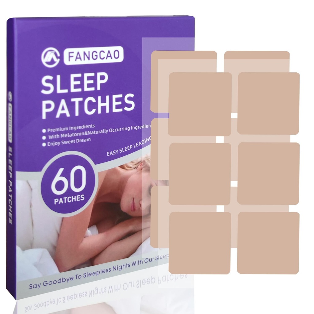 Sleep Patches, Sleep Patch för vuxna, Premium Ingredienser Uppgraderade 60 Patches Set, Lätt att Applicera och Bekväma