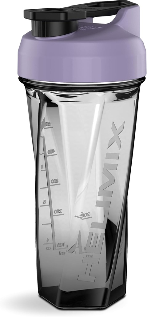 HELIMIX 2.0 Vortex Blender Shaker Bottle Holds upp till 28oz | No Blending Ball or Whisk | USA Made | Portable Pre Workout Whey Protein Drink Shaker Cup | Mixes Cocktails Smoothies Shakes | Top Rack Safe