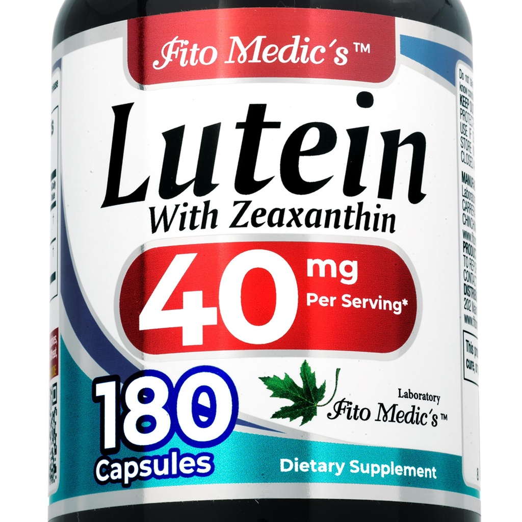 FITO MEDIC'S Lab | Lutein | 180 kapslar | 40 mg | Lutein 40mg | Lutein och zeaxanthin Supplements | Concentrate Extract | Lutein 40 mg | Lutein och zeaxanthin | zeaxanthin | Ultra high Absorption.