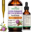 Liver Cleanse Detox & Repair Liquid Drops - 2000mg Milk Thistle, Dandelion Root, Artichoke, Silymarin Extract, & Turmeric Herbs - Vegan, Non-GMO - 2 Fl Oz (60ml) flaska