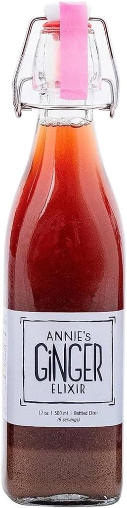 Annies Ginger Elixir, 17oz 1-Pack, ren naturlig organisk Tonic Ginger Shot, Digestive Cleanse Boosts Immune Defense, Daily Gut Health and Wellness, Non-GMO Beverage